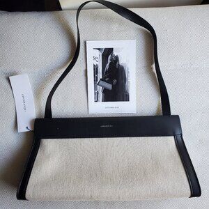 Lecc Project Log Top Canvas Bag  Small Canvas/ Black Leather